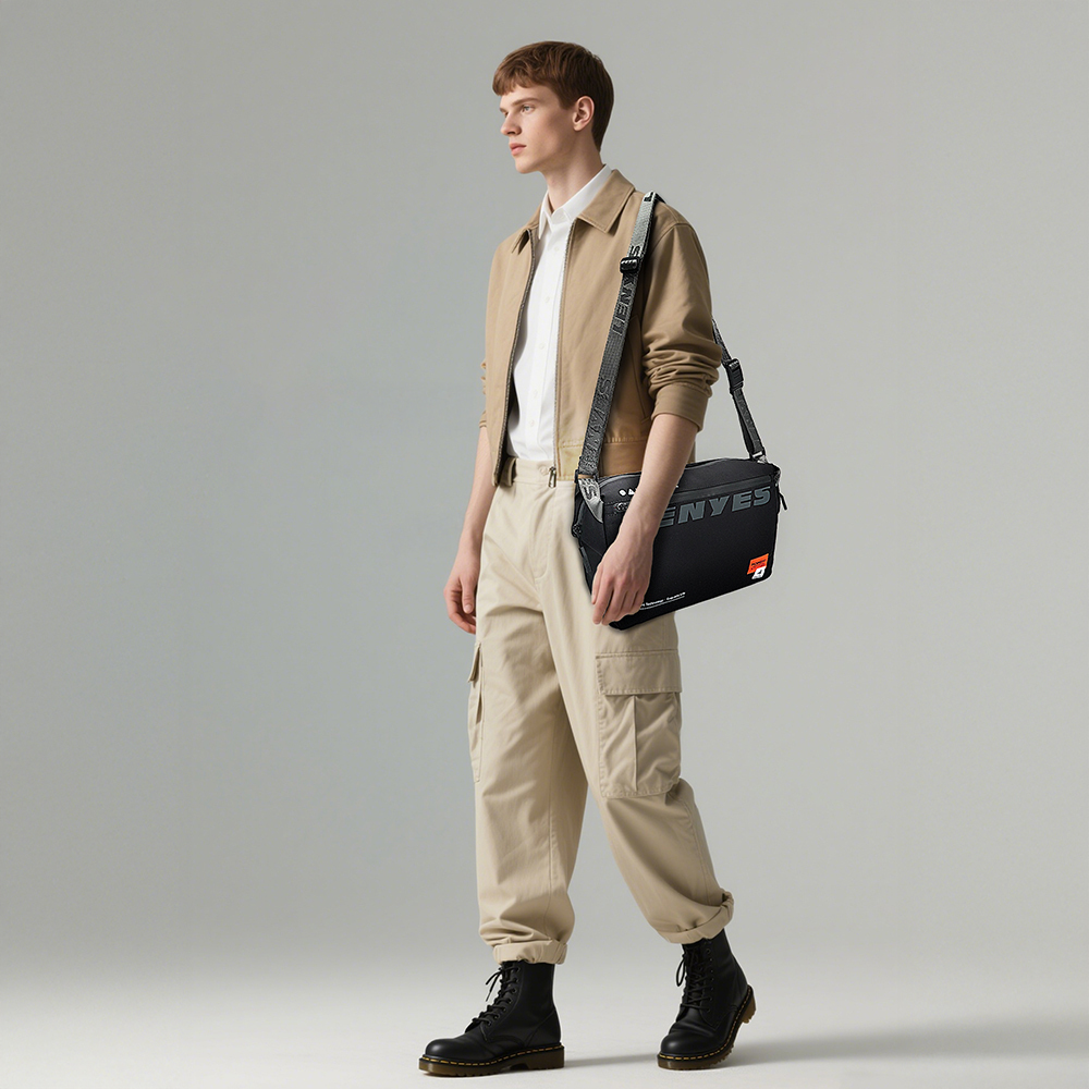 Lenyes LB594 Innovator Crossbody Serisi Manyetik Tokalı 500D Su Geçirmez Kumaşlı Çapraz Vücut Çantası - 3