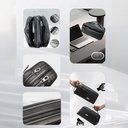 Lenyes LB527 Tomas Serisi Dokuma PU Mat Deri Bilek Tasarımlı Çizilmeye Karşı Dayanıklı Aksesuar Çantası - 2