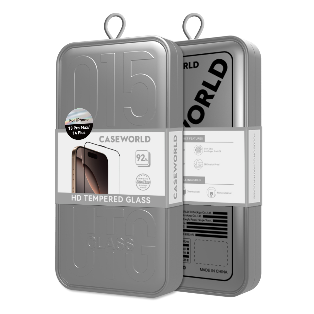 Apple iPhone 14 Pro Max Uyumlu CaseWorld 0.25mm HD 3D Temperli Cam Ekran Koruyucu + Uygulama Aparatlı - 5