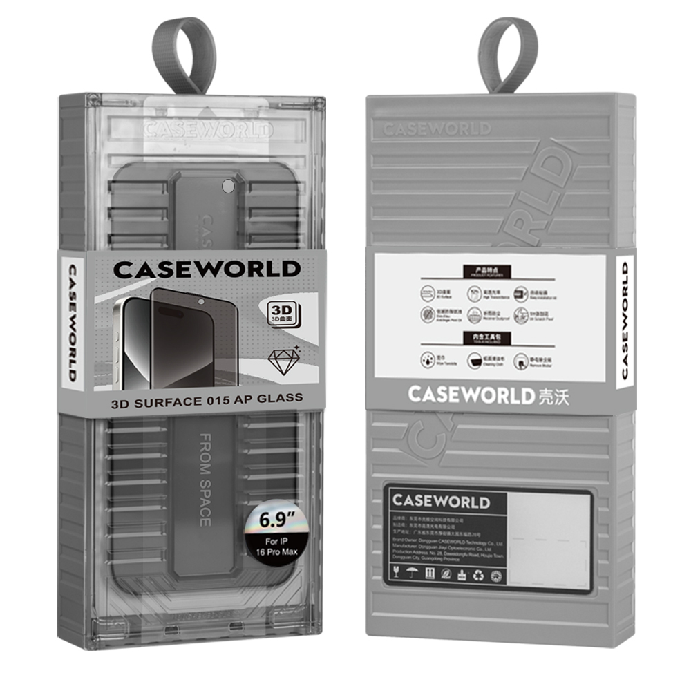 Apple iPhone 16 Pro Uyumlu CaseWorld Ultra-Thin Serisi TMQ Privacy 0.15mm 3D Cam Ekran Koruyucu + Uygulama Aparatlı - 5