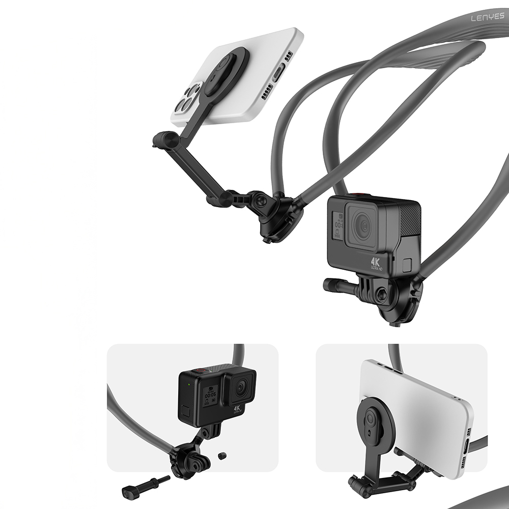 Lenyes CR197 Eller Serbest Magnetik Boyun Askılı Telefon Tutucu - 1