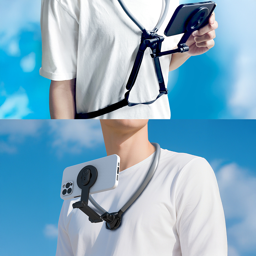 Lenyes CR197 Eller Serbest Magnetik Boyun Askılı Telefon Tutucu - 5