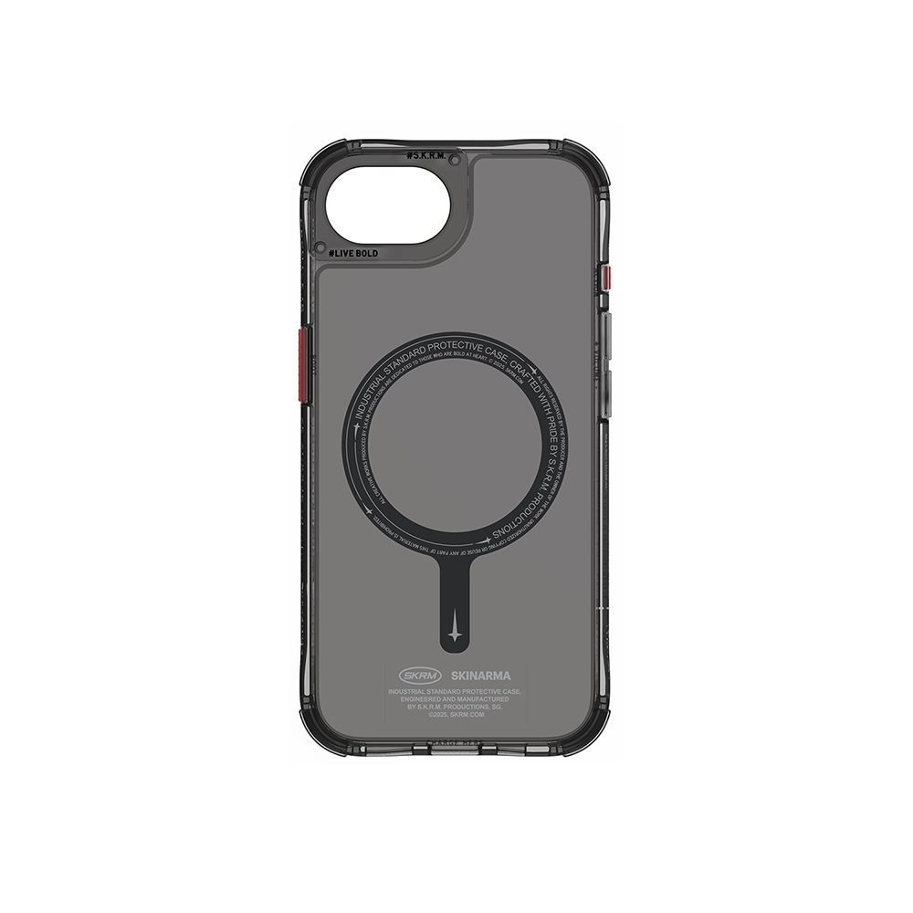 Apple iPhone 16E Uyumlu Kılıf M-safe Şarj Özellikli Şeffaf Airbag Tasarımlı Skinarma Saido Kapak - 6