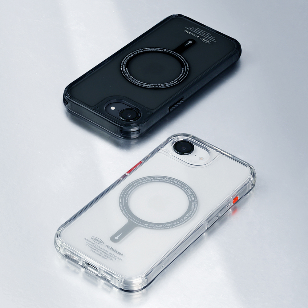 Apple iPhone 16E Uyumlu Kılıf M-safe Şarj Özellikli Şeffaf Airbag Tasarımlı Skinarma Saido Kapak - 7