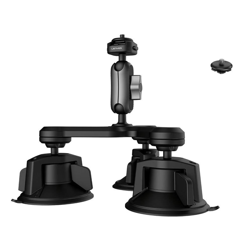 Lenyes LCT101 360° Ayarlanabilir 3 Vantuzlu Aksiyon Kamera Tutucu - 1