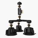 Lenyes LCT101 360° Ayarlanabilir 3 Vantuzlu Aksiyon Kamera Tutucu - 2