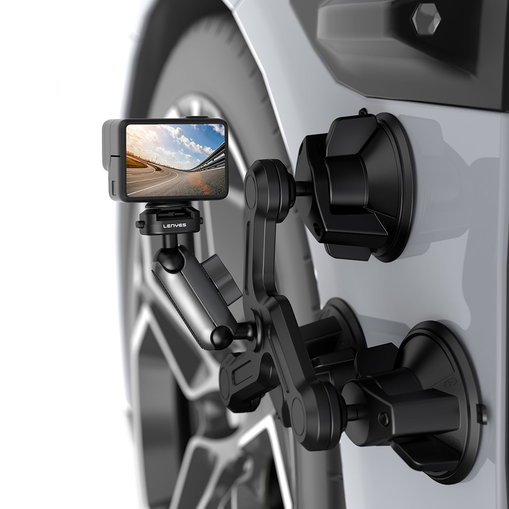 Lenyes LCT101 360° Ayarlanabilir 3 Vantuzlu Aksiyon Kamera Tutucu - 3