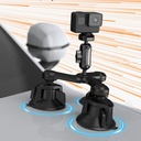 Lenyes LCT101 360° Ayarlanabilir 3 Vantuzlu Aksiyon Kamera Tutucu - 6