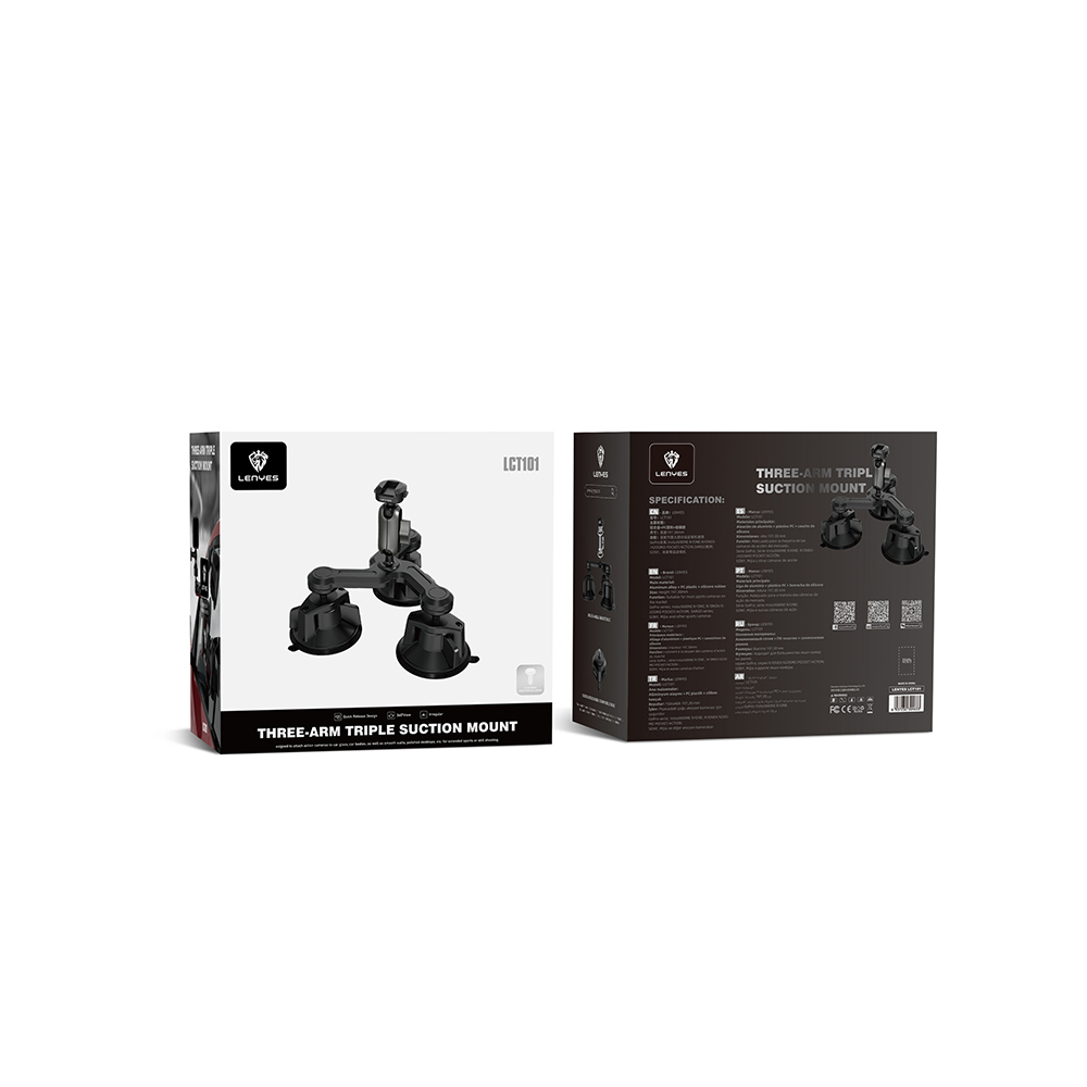Lenyes LCT101 360° Ayarlanabilir 3 Vantuzlu Aksiyon Kamera Tutucu - 7