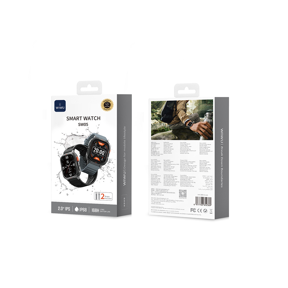 Wiwu SW05 Smart Watch İOS ve Android Uyumlu TFT Ekranlı IP68 Sertifikalı Akıllı Saat - 19
