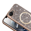 Apple iPhone 16E Uyumlu Kılıf Pırlanta Tasarımlı M-safe Şarj Özellikli Zore Mozaik Silikon Kapak - 6