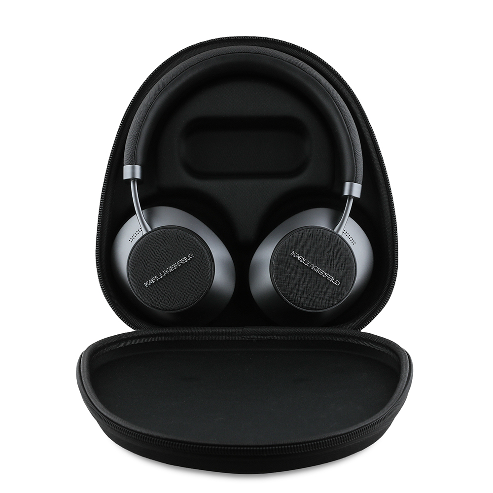 Karl Lagerfeld Orjinal Lisanslı ANC/ENC Özellikli KL Yazı Logolu Saffiano Serisi Kulak Üstü Bluetooth Kulaklık v5.3 - 3