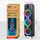 Zore GD-3126 Dijital LED Göstergeli Mikrofonlu RGB TWS Üçlü 10 inç Stereo Bass Kablosuz Karaoke Hoparlör - 3