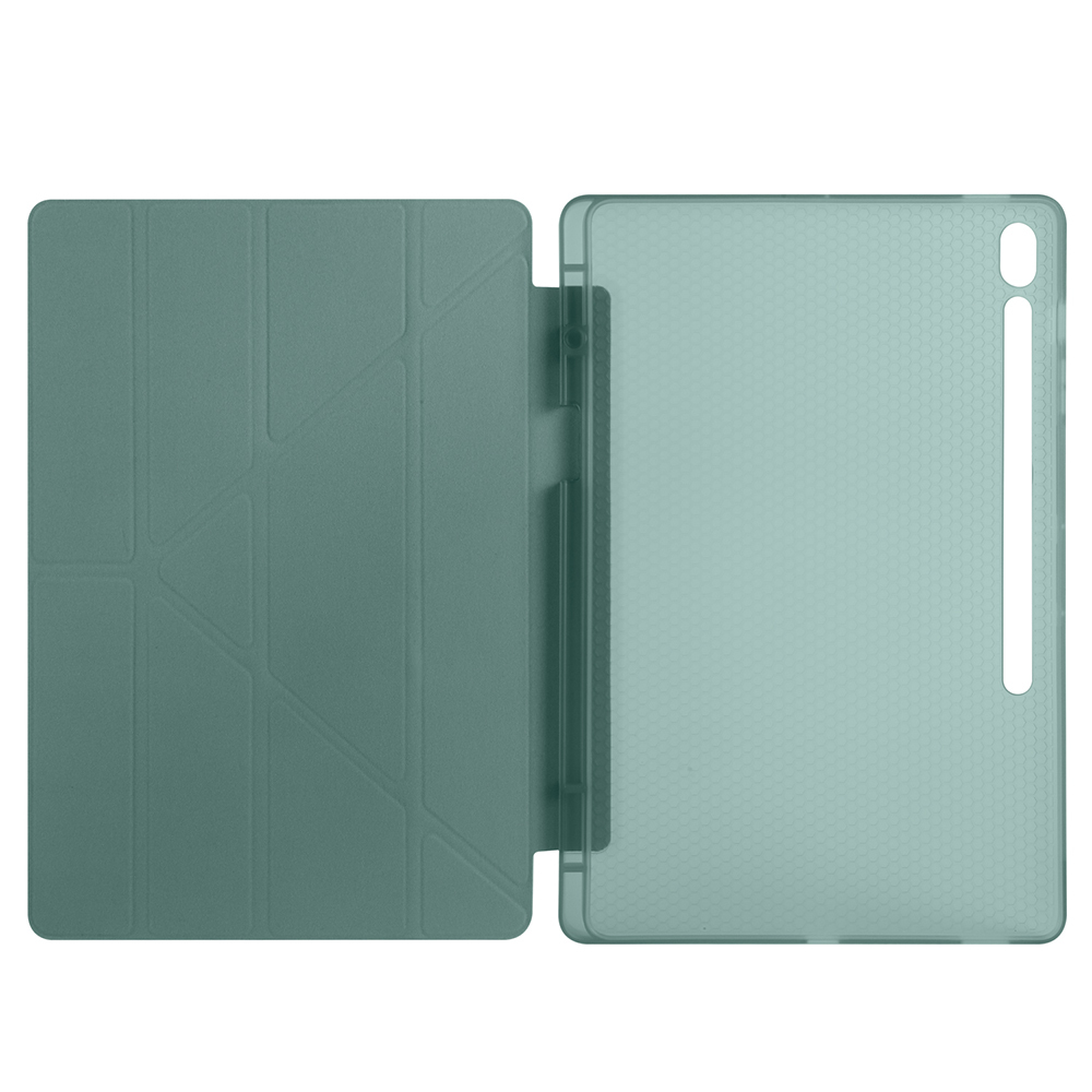 Samsung Galaxy Tab S10 Uyumlu FE Plus Kılıf Zore Tri Folding Kalem Bölmeli Standlı Kılıf - 9