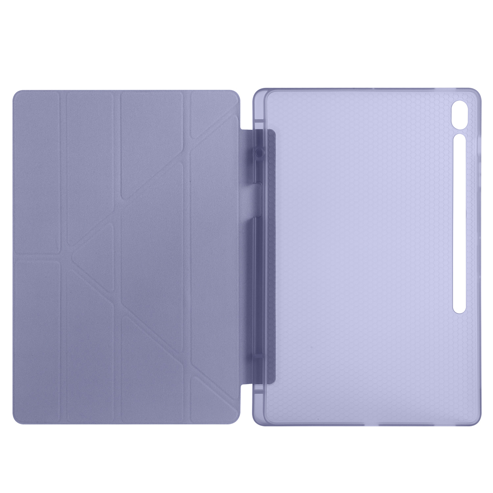 Samsung Galaxy Tab S10 Uyumlu FE Plus Kılıf Zore Tri Folding Kalem Bölmeli Standlı Kılıf - 15