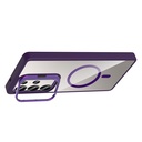 Samsung Galaxy S25 Ultra Uyumlu Kılıf Standlı ve Kamera Lens Hediyeli M-Safe Şarj Özellikli Zore Etro Kapak - 2