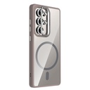 Samsung Galaxy S25 Ultra Uyumlu Kılıf Standlı ve Kamera Lens Hediyeli M-Safe Şarj Özellikli Zore Etro Kapak - 9