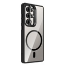 Samsung Galaxy S25 Ultra Uyumlu Kılıf Standlı ve Kamera Lens Hediyeli M-Safe Şarj Özellikli Zore Etro Kapak - 11