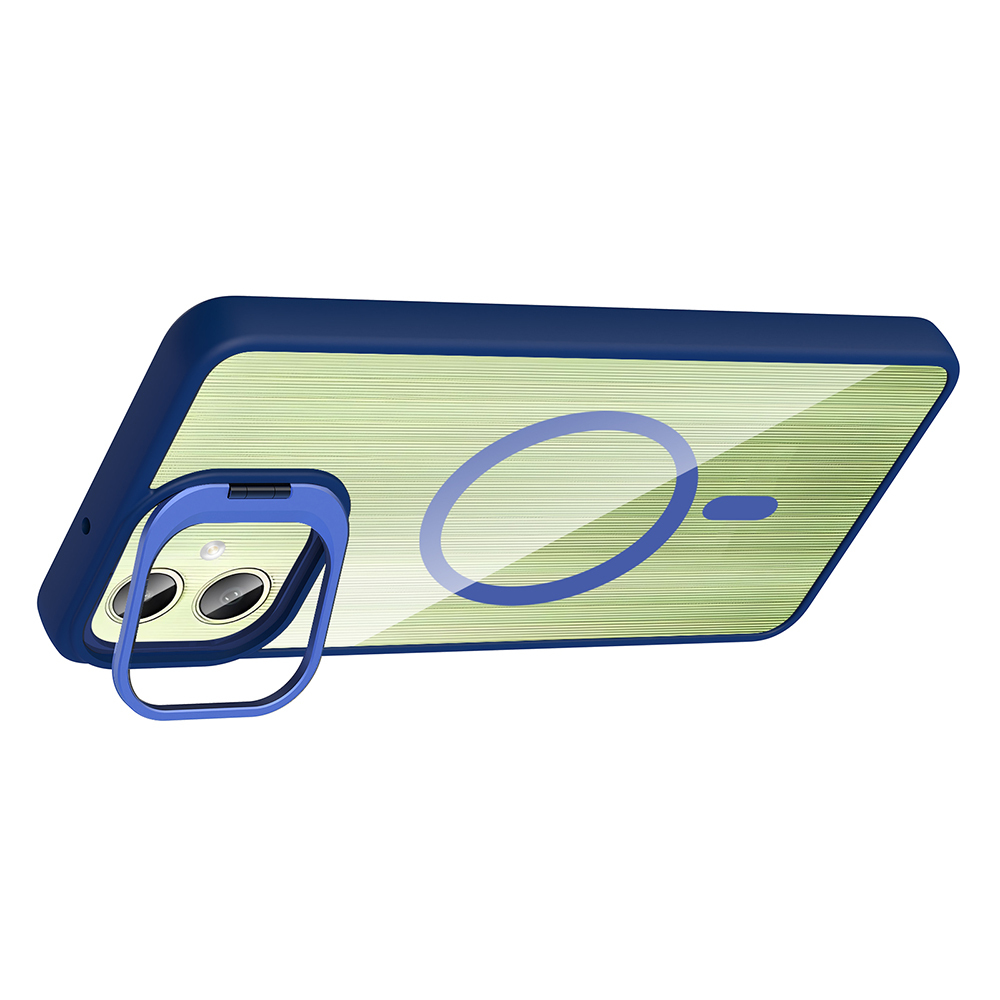 Samsung Galaxy A06 Uyumlu Kılıf Standlı ve Kamera Lens Hediyeli M-Safe Şarj Özellikli Zore Etro Kapak - 4