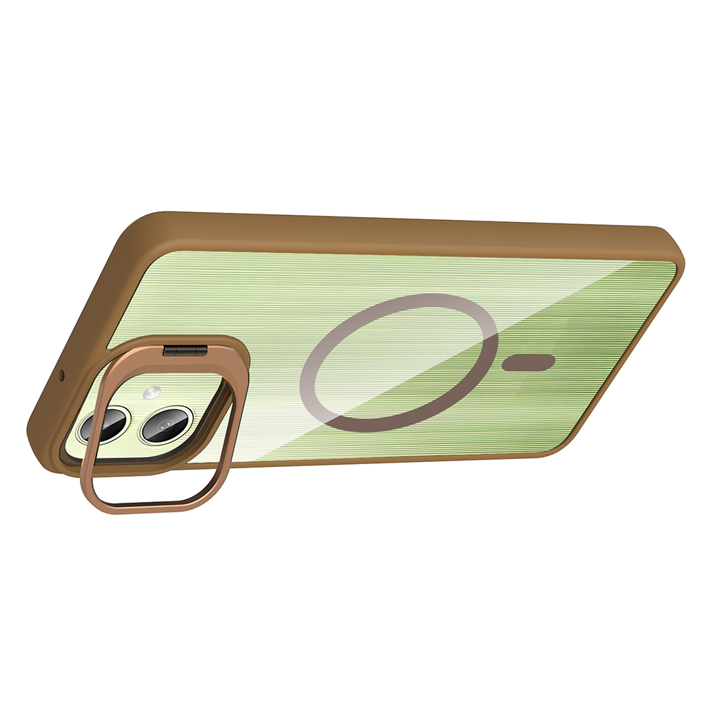 Samsung Galaxy A06 Uyumlu Kılıf Standlı ve Kamera Lens Hediyeli M-Safe Şarj Özellikli Zore Etro Kapak - 6