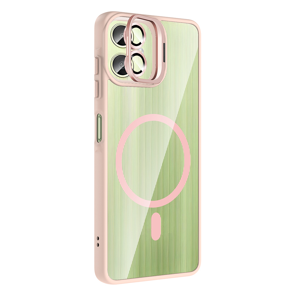 Samsung Galaxy A06 Uyumlu Kılıf Standlı ve Kamera Lens Hediyeli M-Safe Şarj Özellikli Zore Etro Kapak - 7