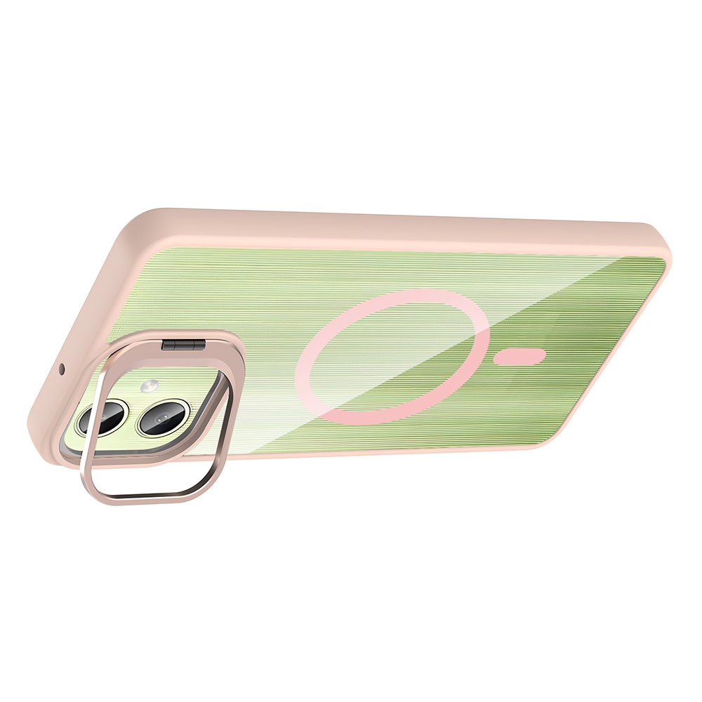 Samsung Galaxy A06 Uyumlu Kılıf Standlı ve Kamera Lens Hediyeli M-Safe Şarj Özellikli Zore Etro Kapak - 8