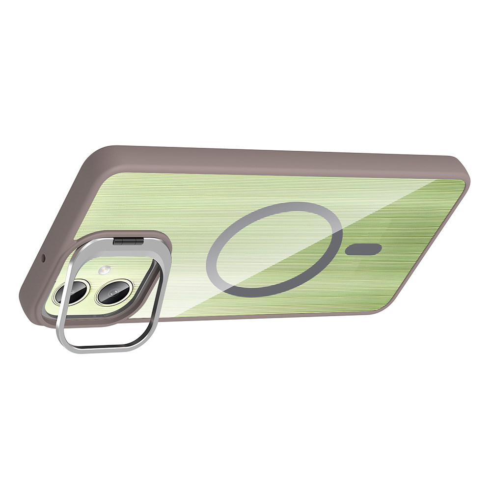 Samsung Galaxy A06 Uyumlu Kılıf Standlı ve Kamera Lens Hediyeli M-Safe Şarj Özellikli Zore Etro Kapak - 10