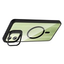 Samsung Galaxy A06 Uyumlu Kılıf Standlı ve Kamera Lens Hediyeli M-Safe Şarj Özellikli Zore Etro Kapak - 12