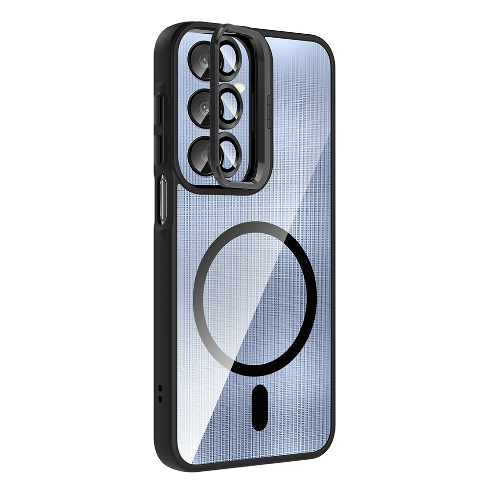 Samsung Galaxy A16 Uyumlu Kılıf Standlı ve Kamera Lens Hediyeli M-Safe Şarj Özellikli Zore Etro Kapak - 11