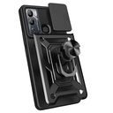 Infinix Hot 12 Uyumlui Kılıf Magnetik Standlı Kamera Korumalı Zore Sürgülü Vega Kapak - 4