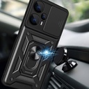 Xiaomi Poco F5 Uyumlu Kılıf Magnetik Standlı Kamera Korumalı Zore Sürgülü Vega Kapak - 2
