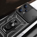 Xiaomi Poco F5 Uyumlu Kılıf Magnetik Standlı Kamera Korumalı Zore Sürgülü Vega Kapak - 6