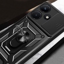 Infinix Hot 30 Uyumlui Kılıf Magnetik Standlı Kamera Korumalı Zore Sürgülü Vega Kapak - 6