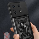 Infinix Note 30 Uyumlu Pro Kılıf Magnetik Standlı Kamera Korumalı Zore Sürgülü Vega Kapak - 3