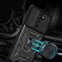 Oppo A5 2020 Uyumlu Kılıf Magnetik Standlı Kamera Korumalı Zore Sürgülü Vega Kapak - 2
