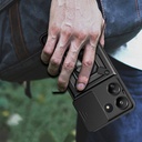 Xiaomi Poco C65 Uyumlu Kılıf Magnetik Standlı Kamera Korumalı Zore Sürgülü Vega Kapak - 5
