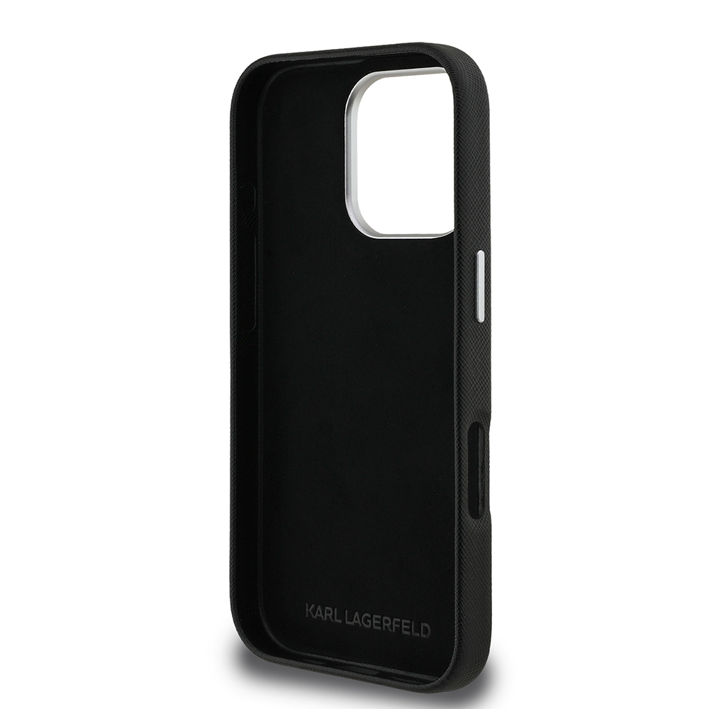 Apple iPhone 16 Pro Max Uyumlu Kılıf Karl Lagerfeld Orjinal Lisanslı K&C Heads Pin Kapak - 13