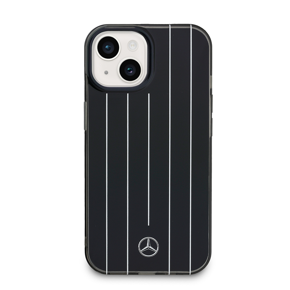 Apple iPhone 15 Uyumlu Kılıf Mercedes Benz Orjinal Lisanslı New Urban 3 IML Baskılı Paralel Çizgi Desenli Kapak - 7