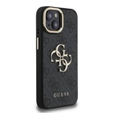 Apple iPhone 15 Uyumlu Kılıf Guess Orjinal Lisanslı PU Deri 4G Desenli Metal Büyük 4G ve Yazı Logolu Kamera Standlı Kapak - 3