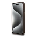 Apple iPhone 15 Uyumlu Kılıf Guess Orjinal Lisanslı PU Deri 4G Desenli Metal Büyük 4G ve Yazı Logolu Kamera Standlı Kapak - 25