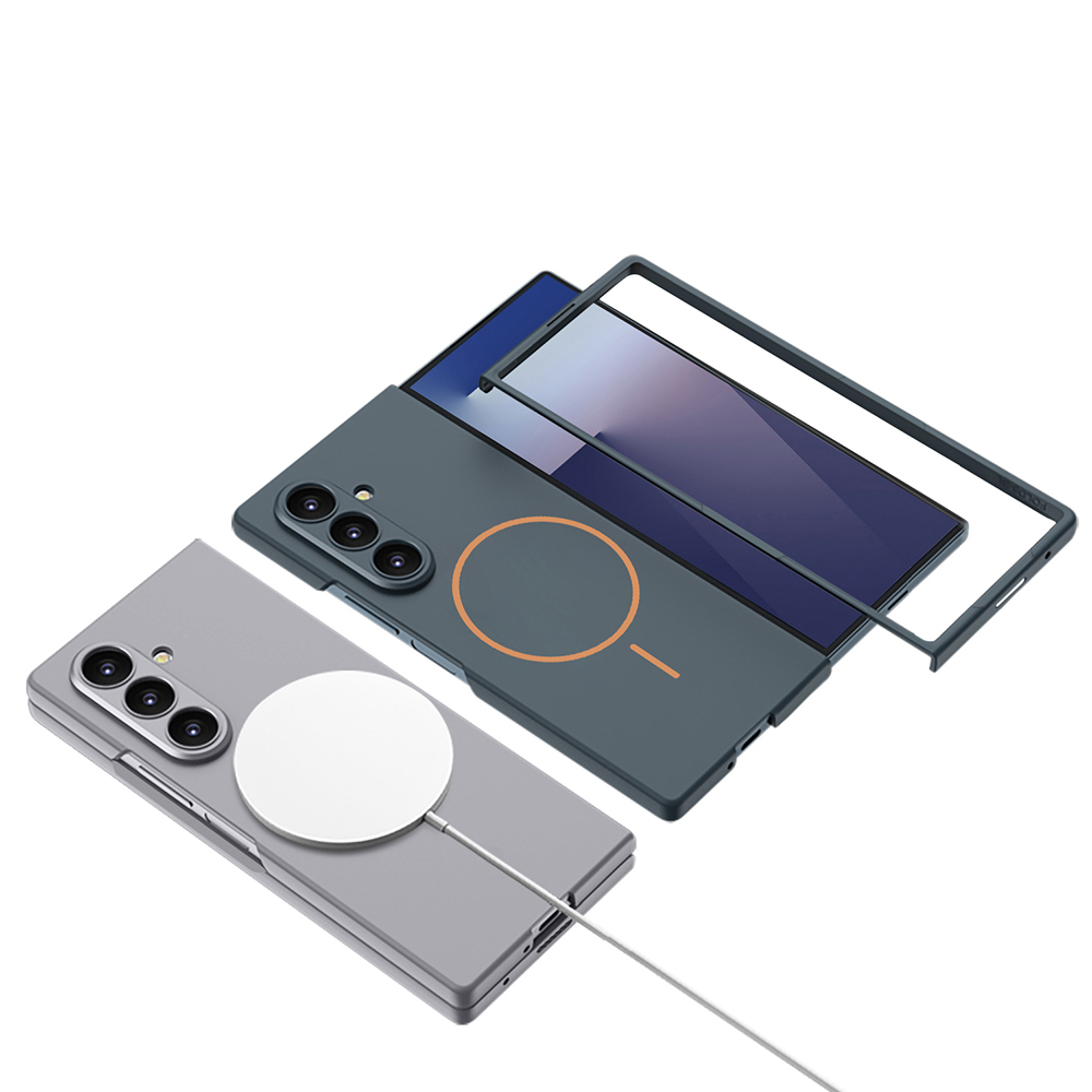 Galaxy Z Fold 7 Kılıf Wireless Şarj Özellikli Zore Kıpta M-safe Kapak - 4