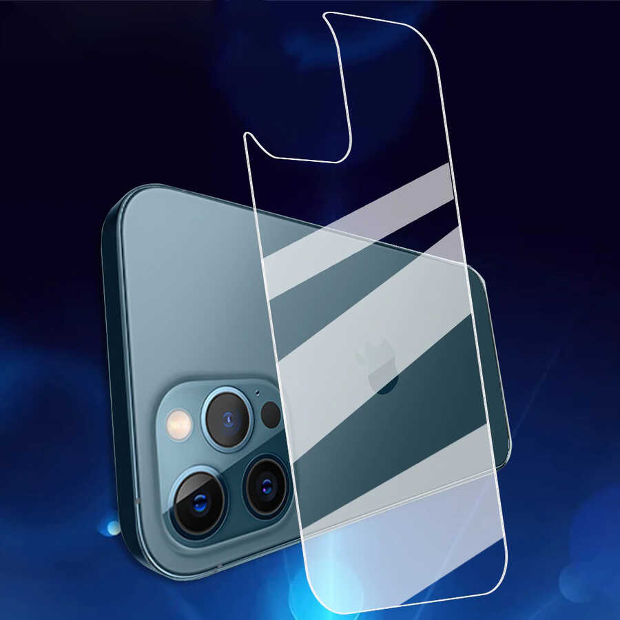 Apple iPhone 13 Pro Uyumlu Zore Back Maxi Glass Temperli Cam Arka Koruyucu - 3