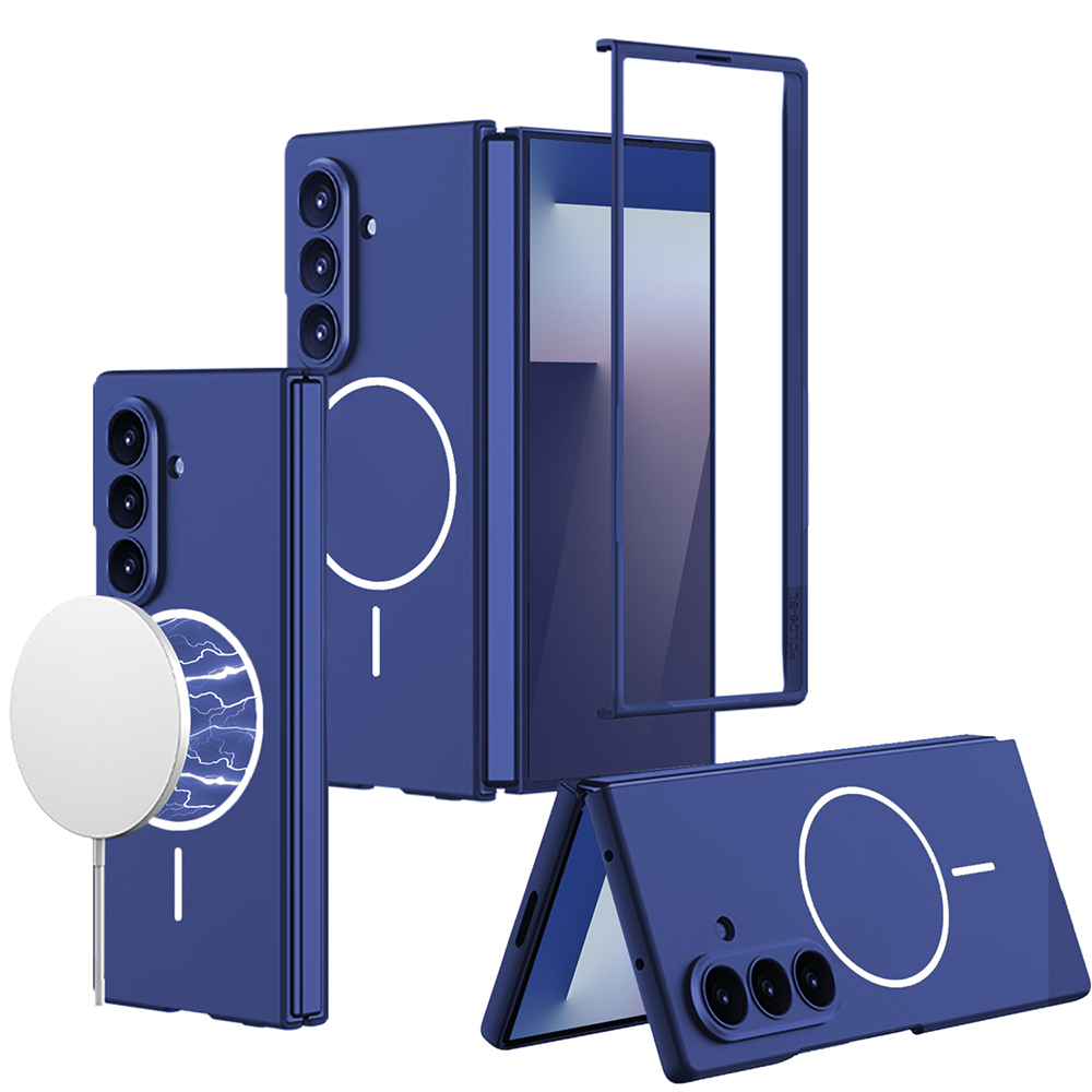 Galaxy Z Fold 7 Kılıf Wireless Şarj Özellikli Zore Kıpta M-safe Kapak - 7