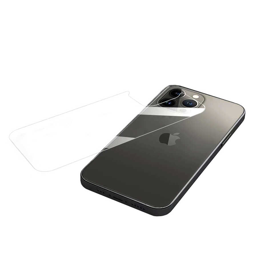 Apple iPhone 13 Pro Uyumlu Zore Back Maxi Glass Temperli Cam Arka Koruyucu - 11