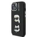 Apple iPhone 15 Uyumlu Kılıf Karl Lagerfeld Orjinal Lisanslı K&C Heads Pin Kapak - 1
