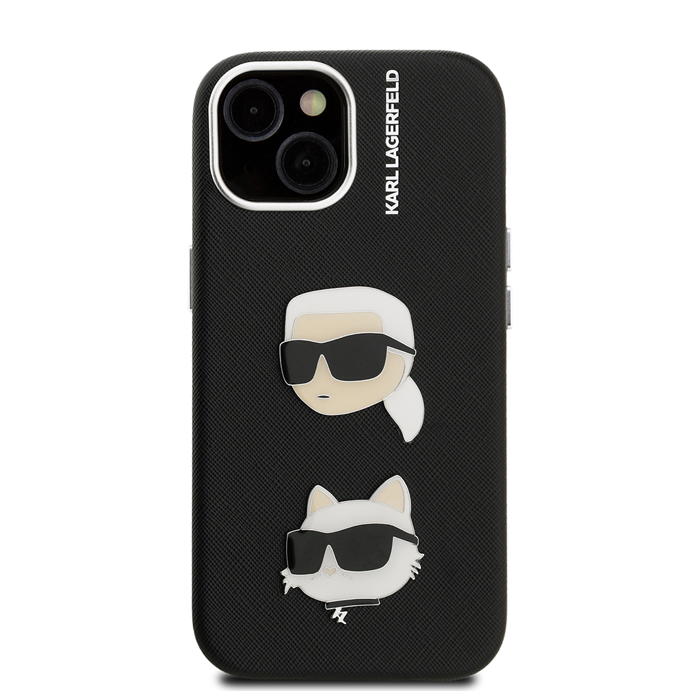 Apple iPhone 14 Uyumlu Kılıf Karl Lagerfeld Orjinal Lisanslı K&C Heads Pin Kapak - 2
