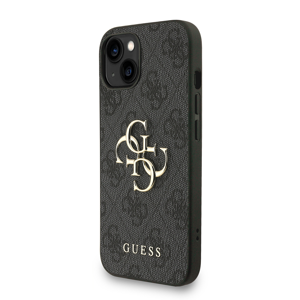 Apple iPhone 14 Uyumlu Kılıf Guess Orjinal Lisanslı PU Deri Bilek Askı İpli Metal Büyük 4G ve Yazı Logolu Kapak - 9