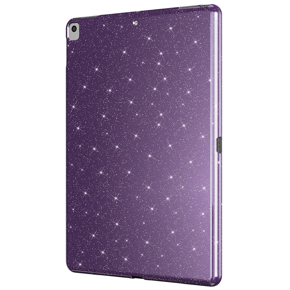 Apple iPad 10.2 (8.Nesil) Uyumlu Tablet Kılıfı Koton Case Simli Parlak Kapak - 1