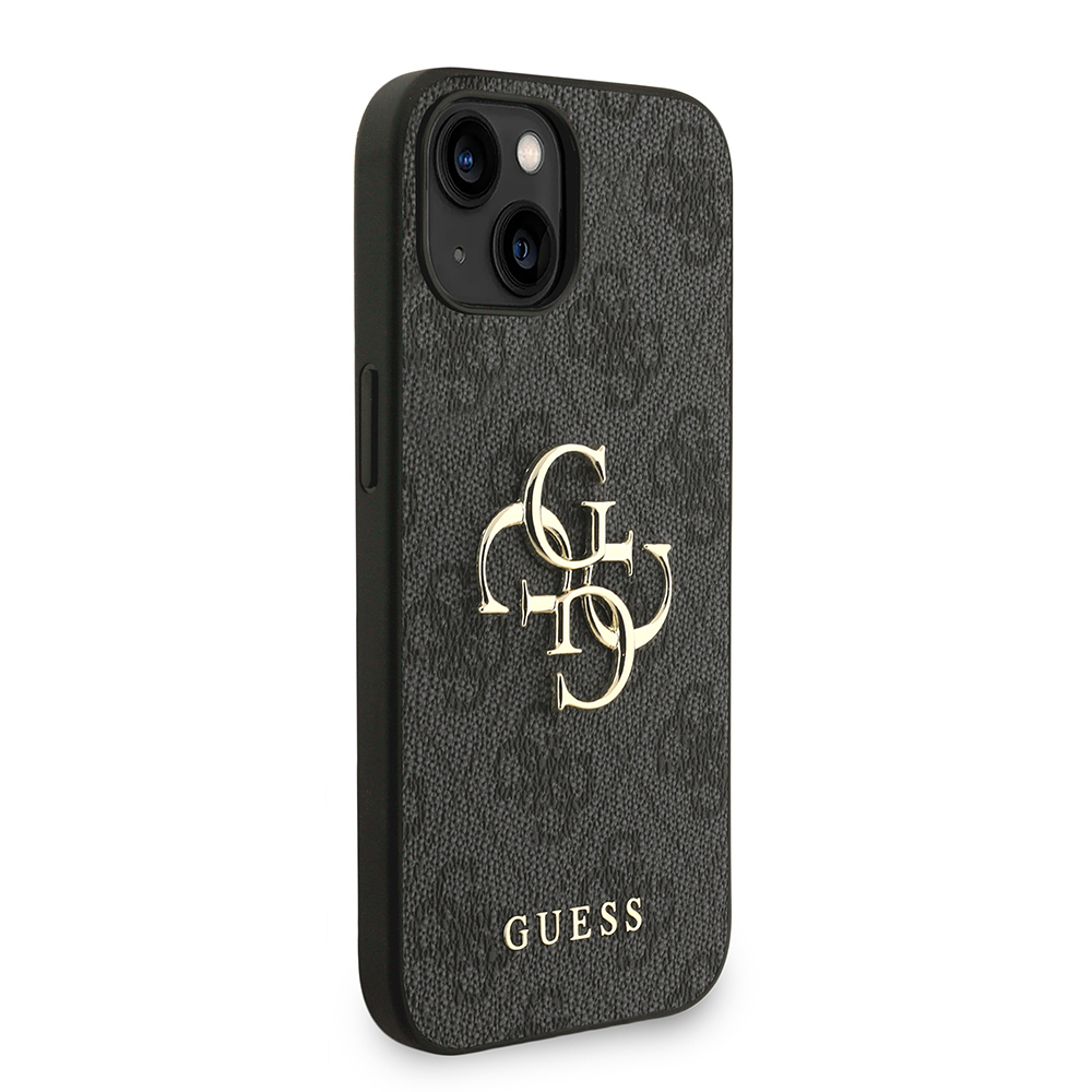 Apple iPhone 14 Uyumlu Kılıf Guess Orjinal Lisanslı PU Deri Bilek Askı İpli Metal Büyük 4G ve Yazı Logolu Kapak - 10