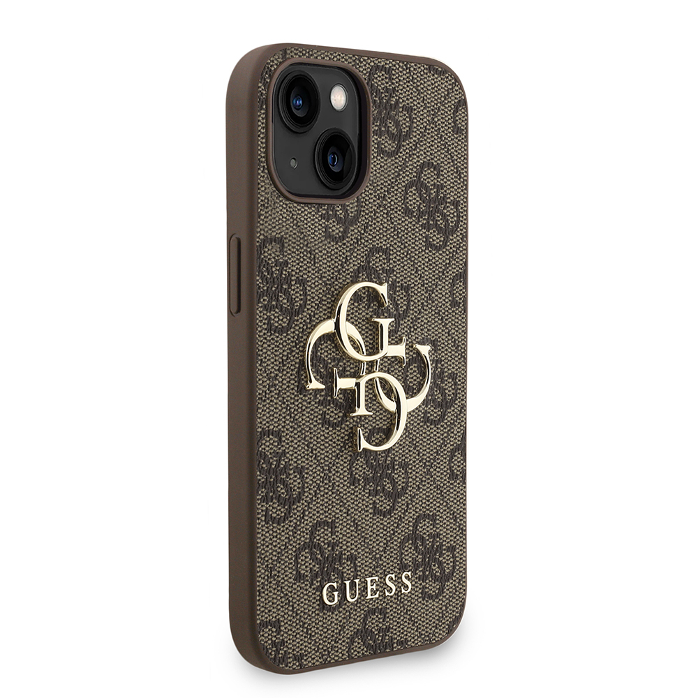 Apple iPhone 14 Uyumlu Kılıf Guess Orjinal Lisanslı PU Deri Bilek Askı İpli Metal Büyük 4G ve Yazı Logolu Kapak - 17